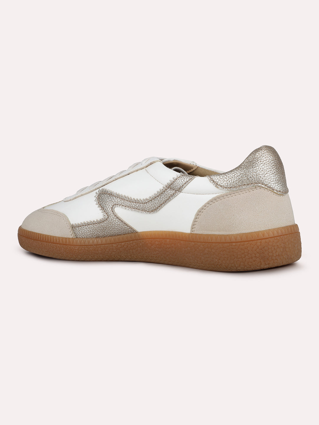 Women White Casual Solid Pointed Sneakers