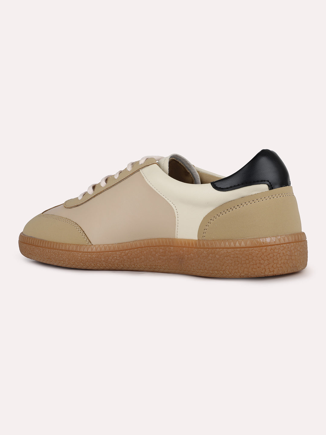 Women Beige Casual Solid Pointed Sneakers