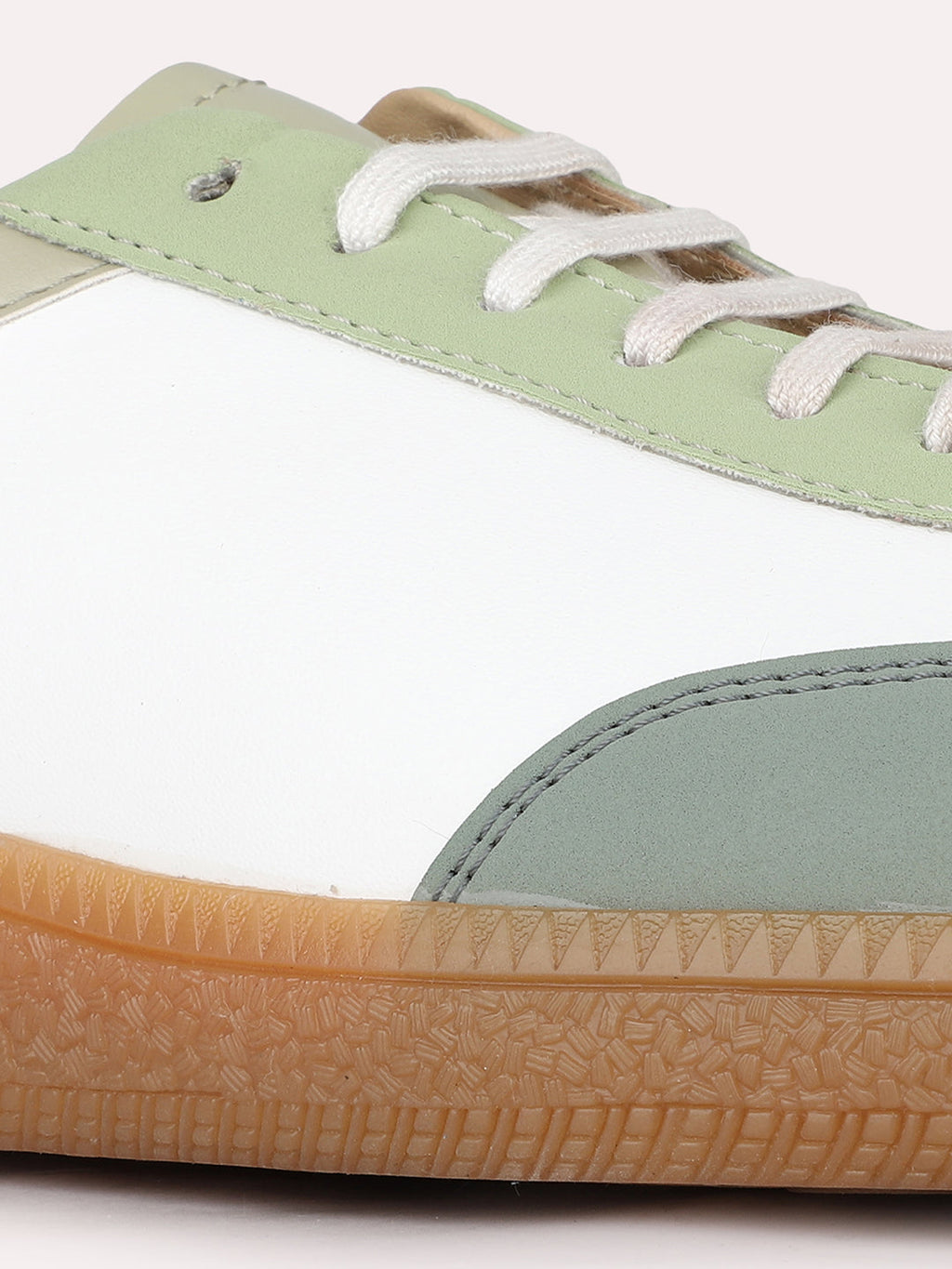 Women Green Casual Solid Pointed Sneakers