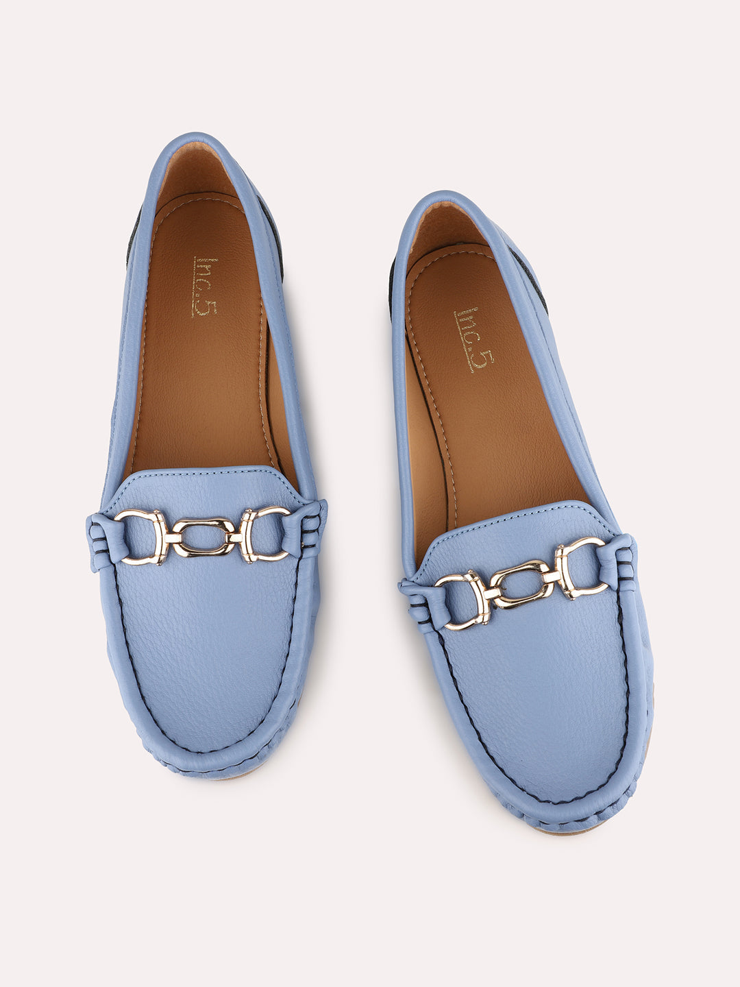 Women Blue Casual Solid Pointed Loafers
