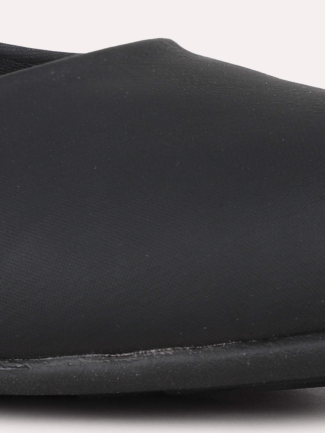 Women Black Casual Solid Pointed Flat Slip On Ballerinas