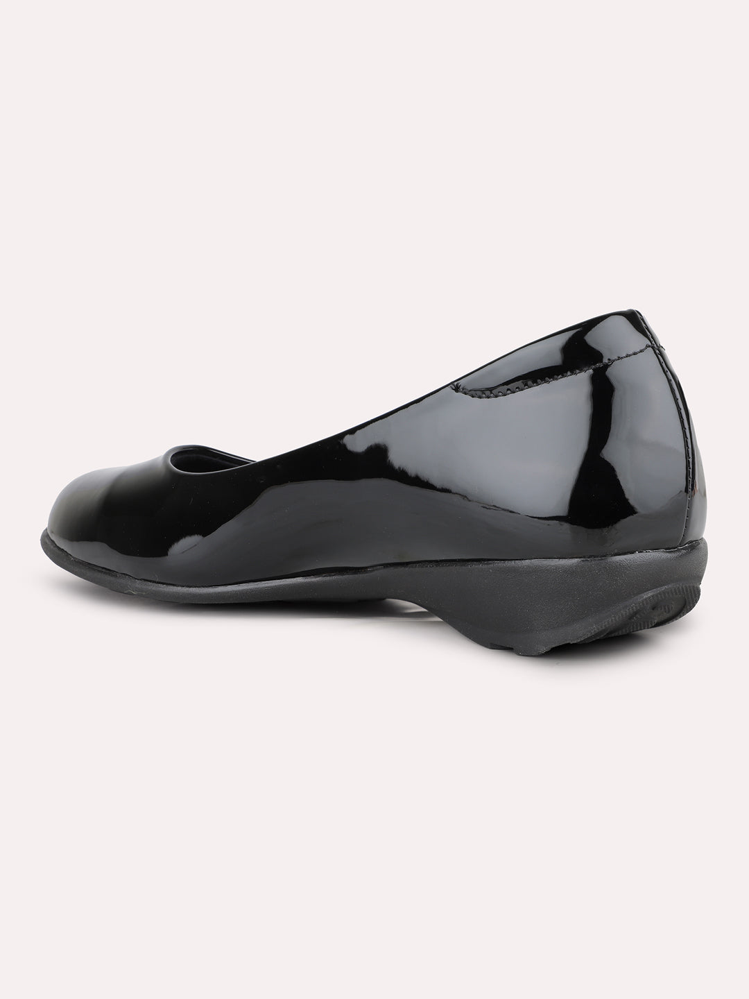Women Black Casual Solid Pointed Flat Ballerinas