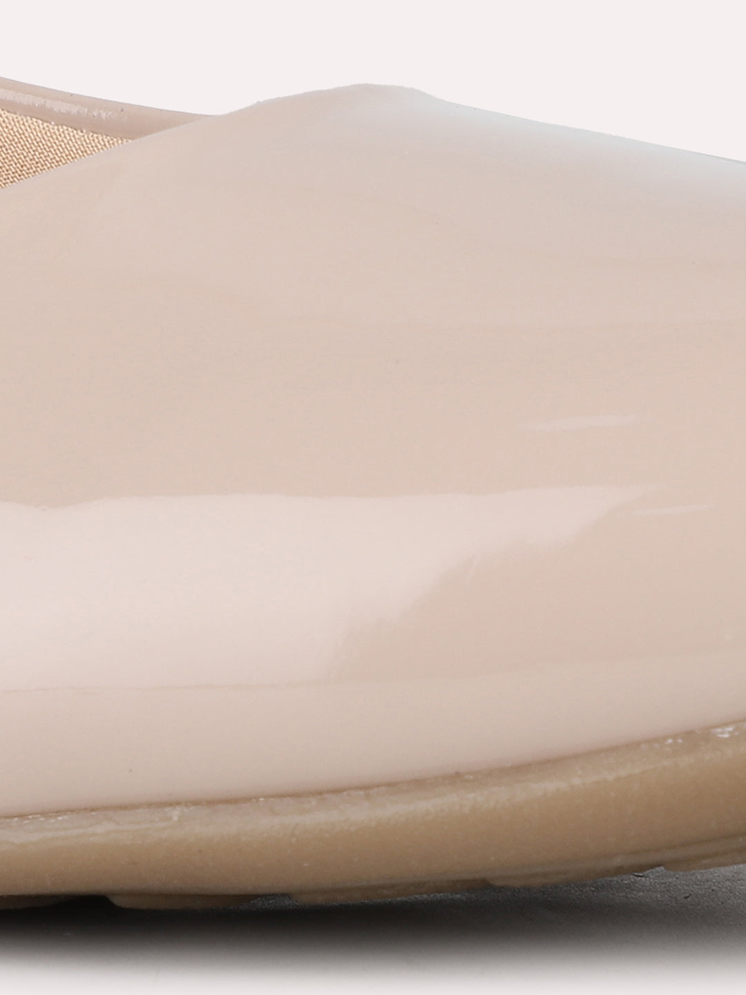 Women Nude Casual Solid Pointed Flat Ballerinas