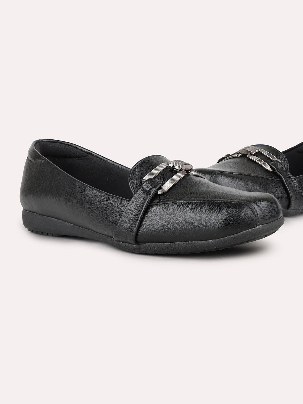 Women Black Casual Solid Pointed Pumps