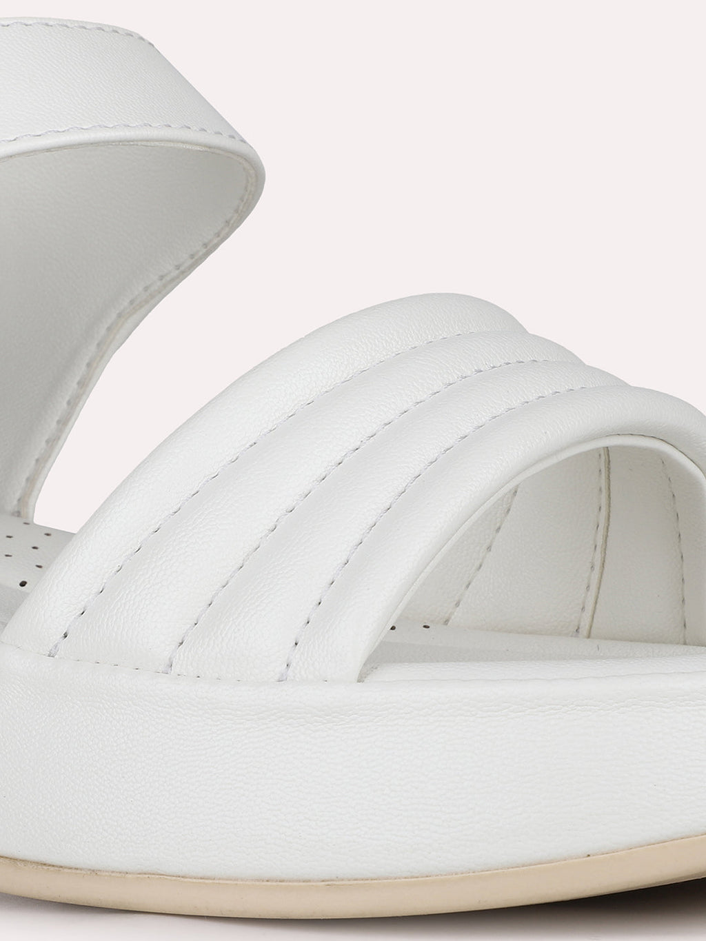 Women White Party Wear Solid Pointed Platform Heel Sandals